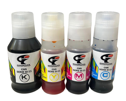 4 Tintas Premium Gi11 G2160 G3160 Compatibles Con Canon - Negro/magenta/amarilla/cyan